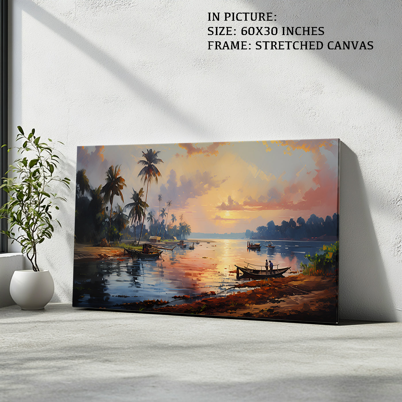 Artwork in Natural Wood Frame