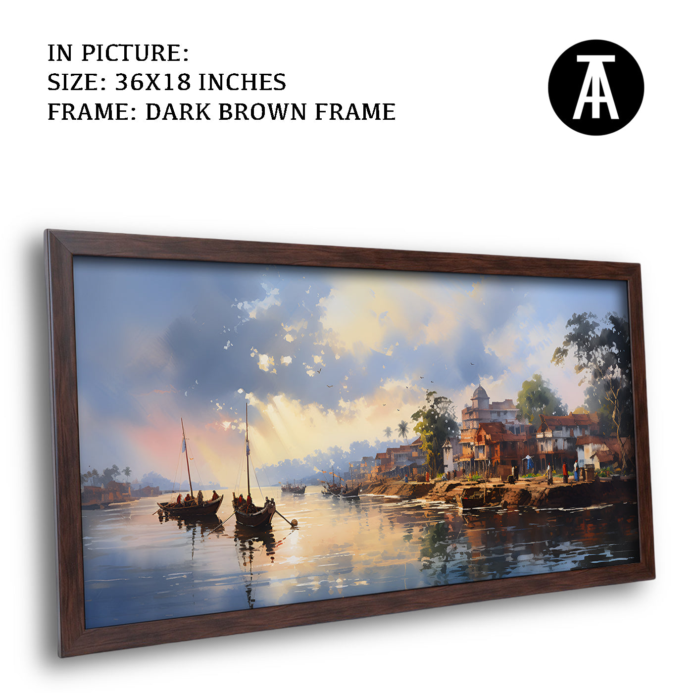 Artwork in Metal Champagne Gold Frame