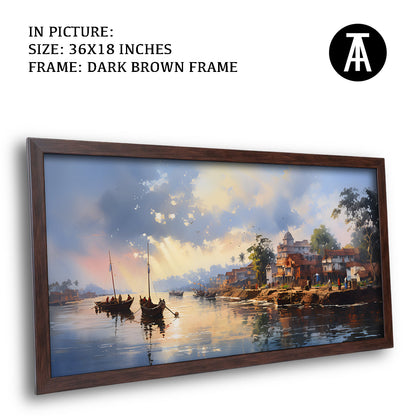 Artwork in Metal Champagne Gold Frame