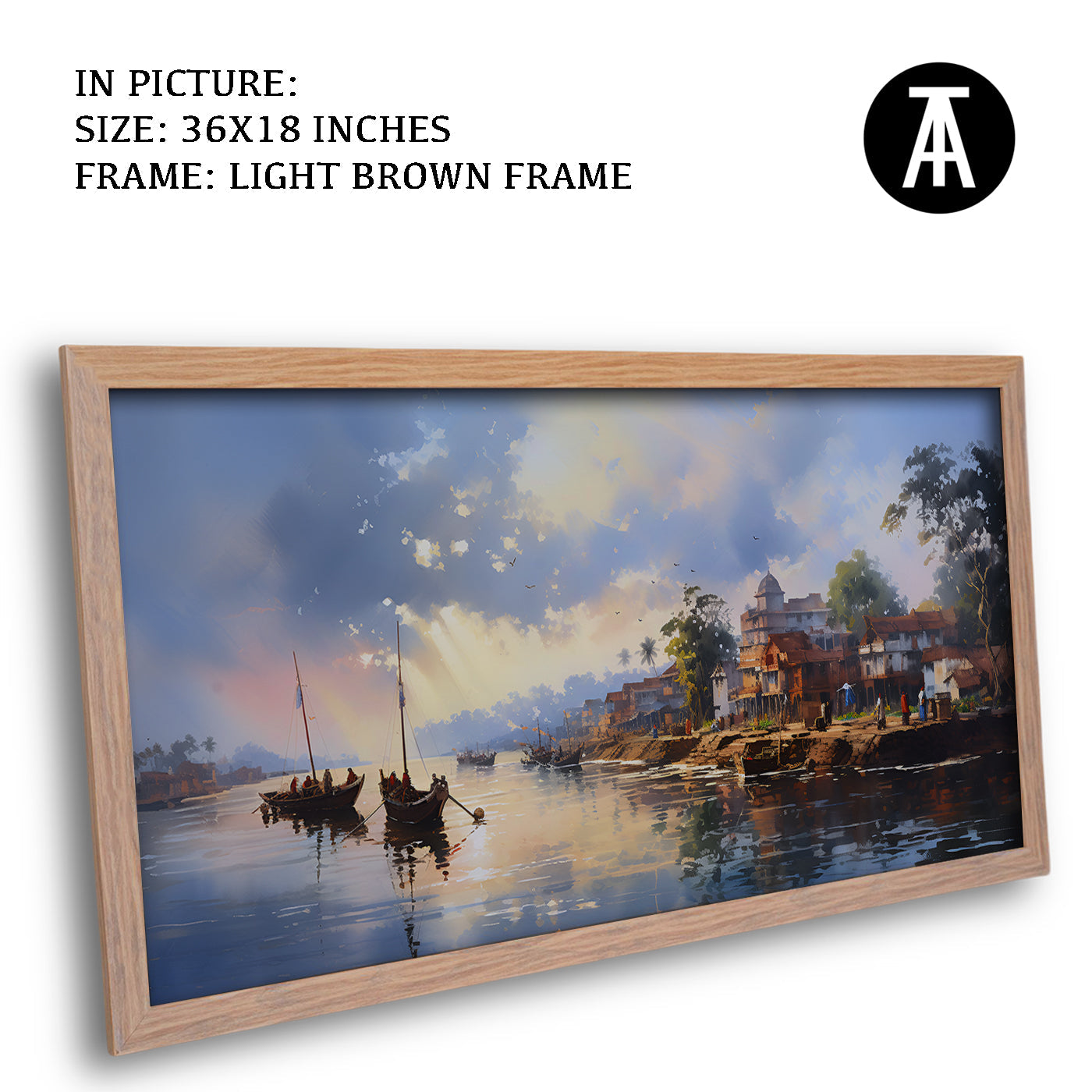 Artwork in Dark Brown Frame