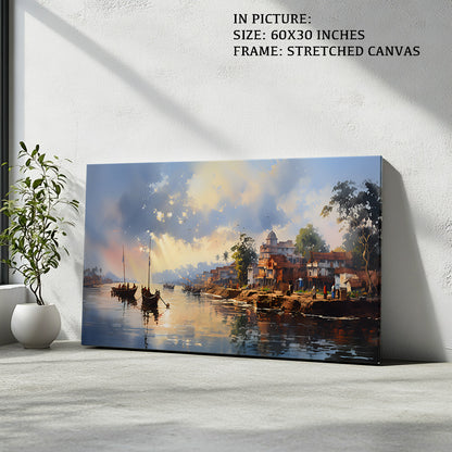 Artwork in Natural Wood Frame