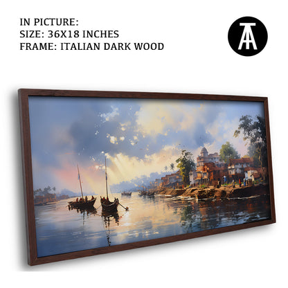 Artwork in Dark Wood Frame