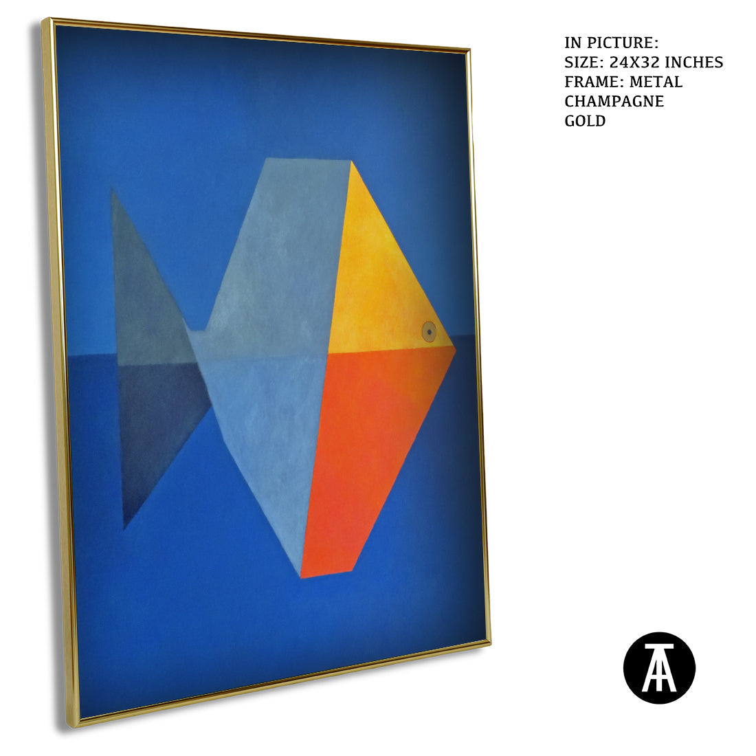 Artwork in Metal Champagne Gold Frame