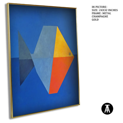 Artwork in Metal Champagne Gold Frame