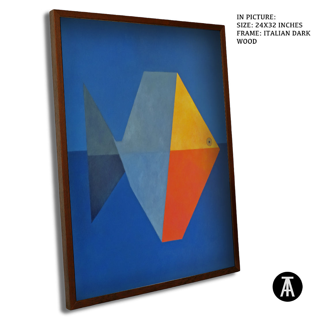 Artwork in Dark Wood Frame