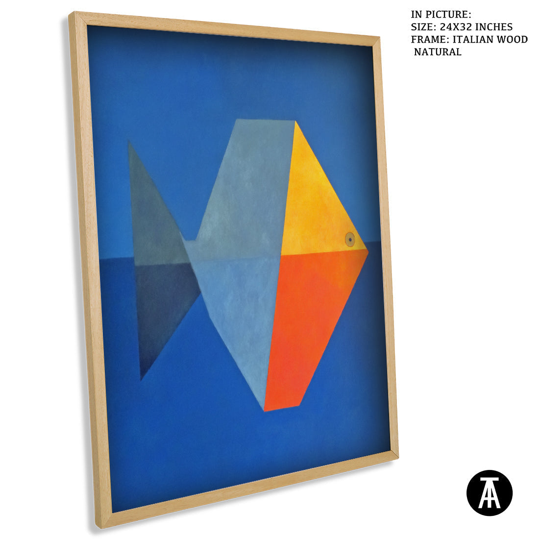 Artwork in Natural Wood Frame