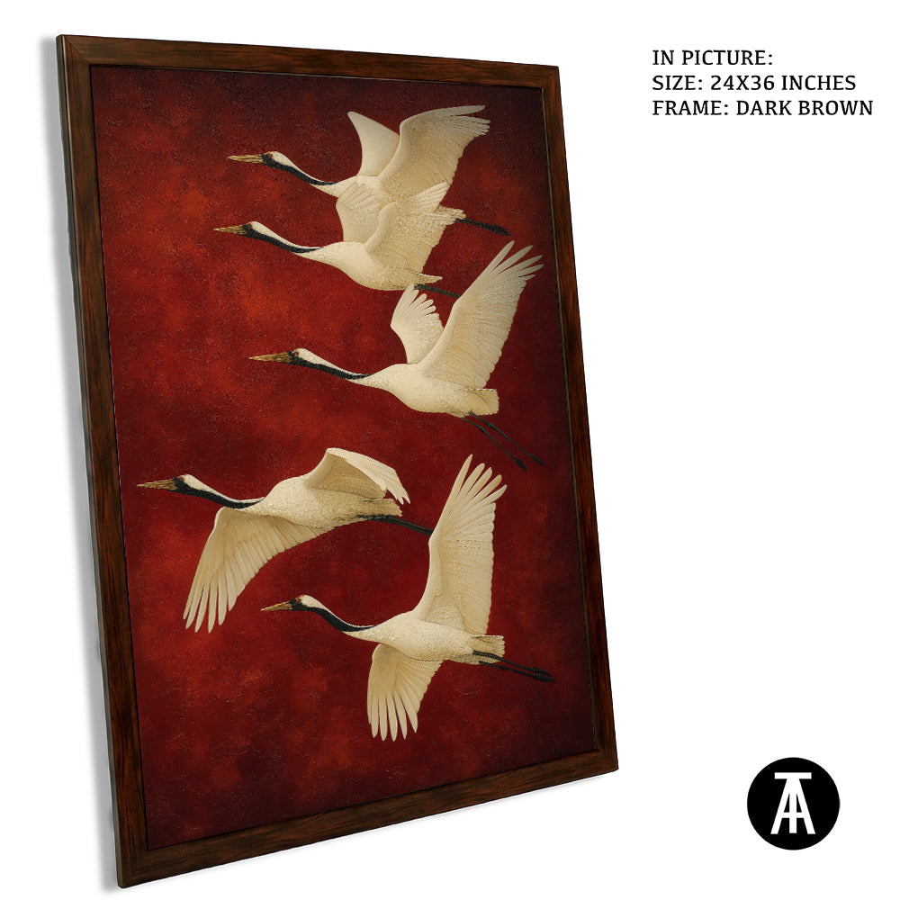 Artwork in Dark Brown Frame
