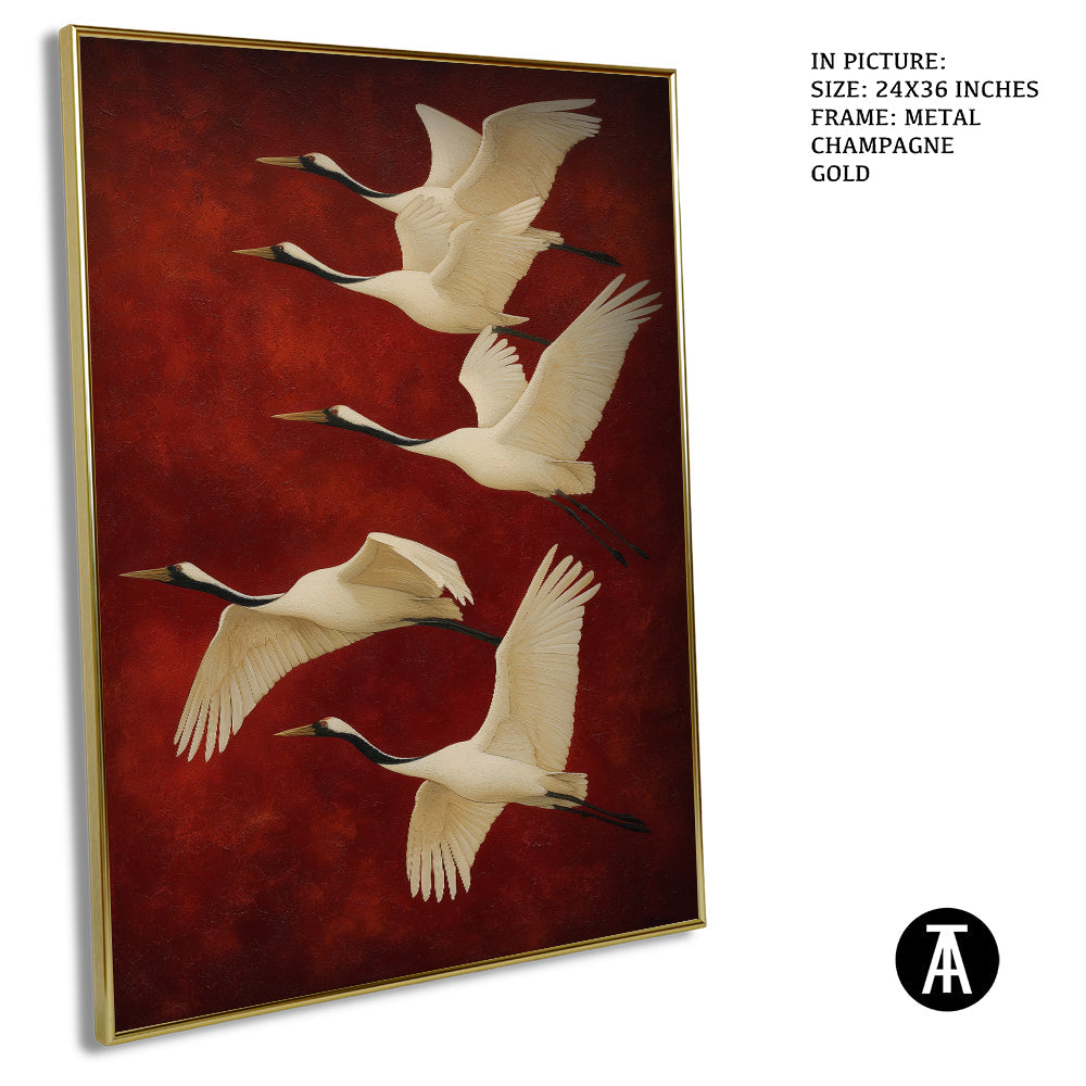 Artwork in Metal Champagne Gold Frame