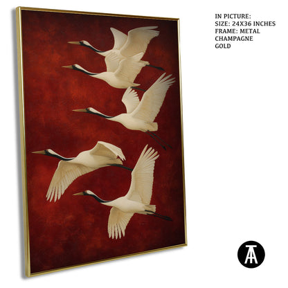 Artwork in Metal Champagne Gold Frame