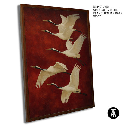 Artwork in Dark Wood Frame