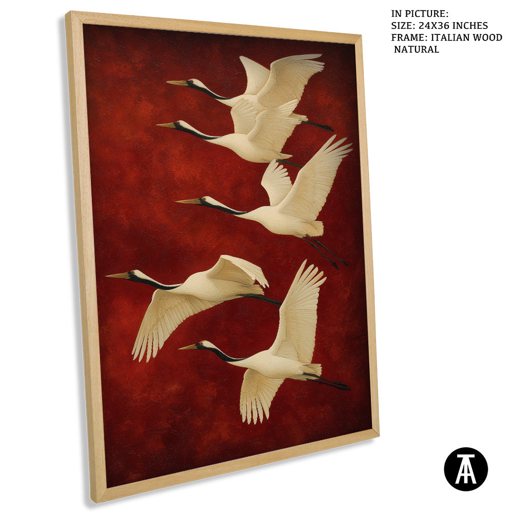 Artwork in Natural Wood Frame