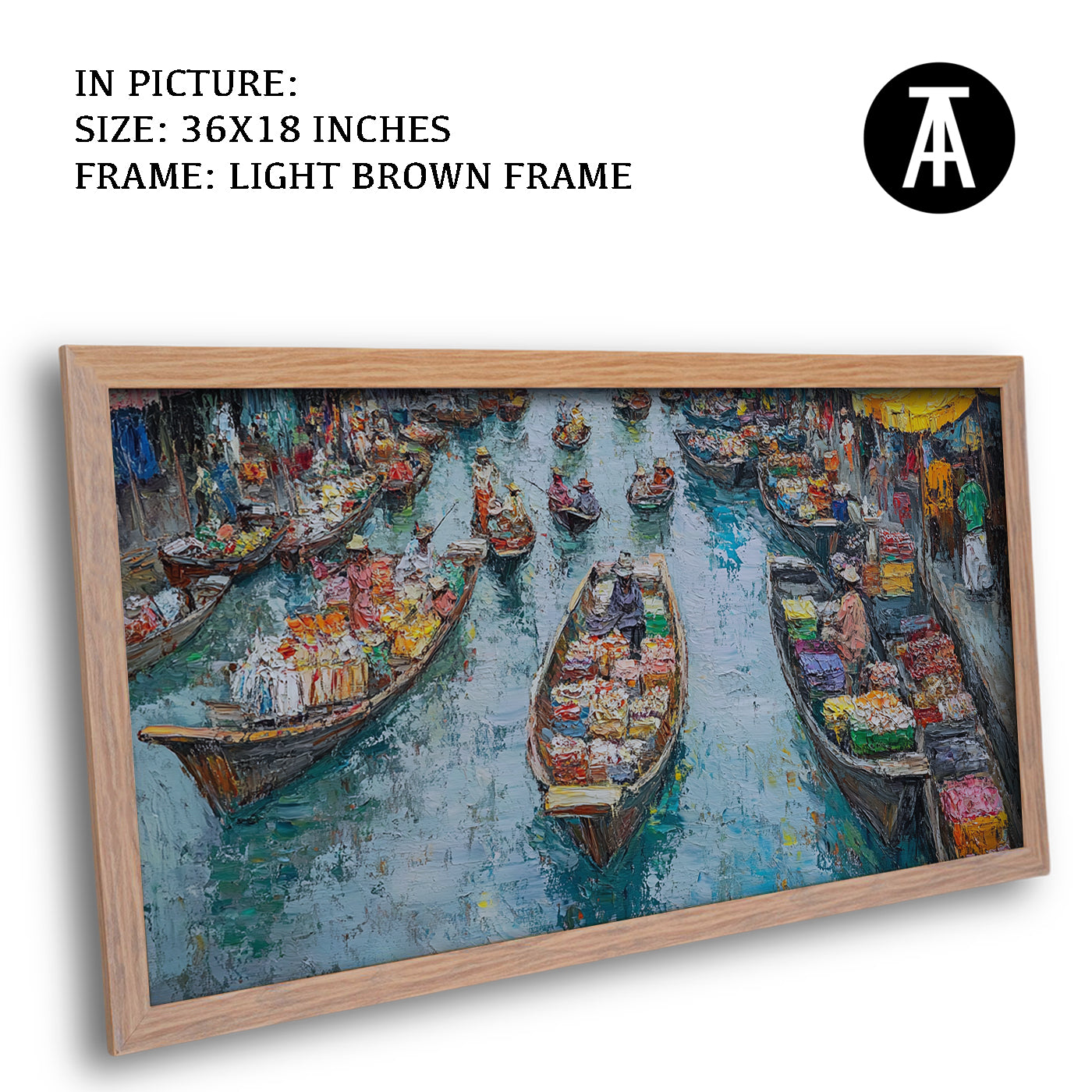Artwork in Dark Brown Frame