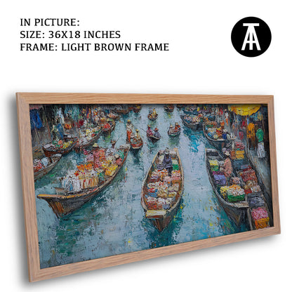 Artwork in Dark Brown Frame