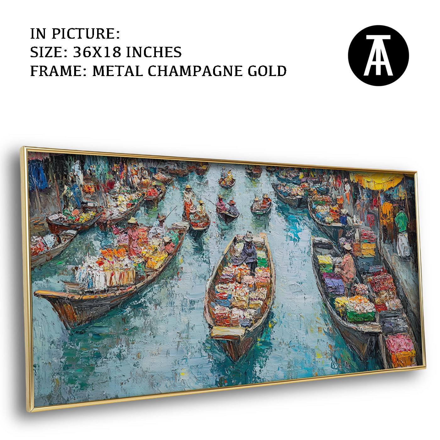 Artwork in Light Brown Frame