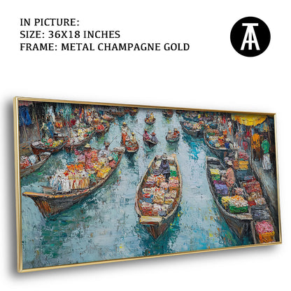 Artwork in Light Brown Frame