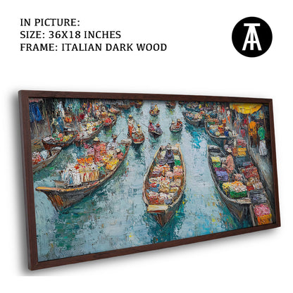 Artwork in Dark Wood Frame