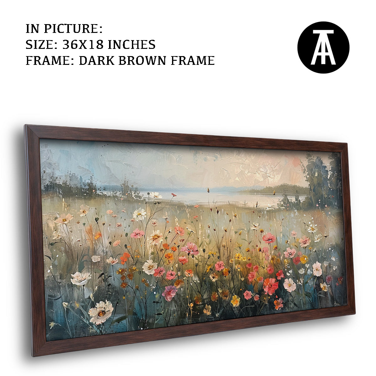 Artwork in Metal Champagne Gold Frame