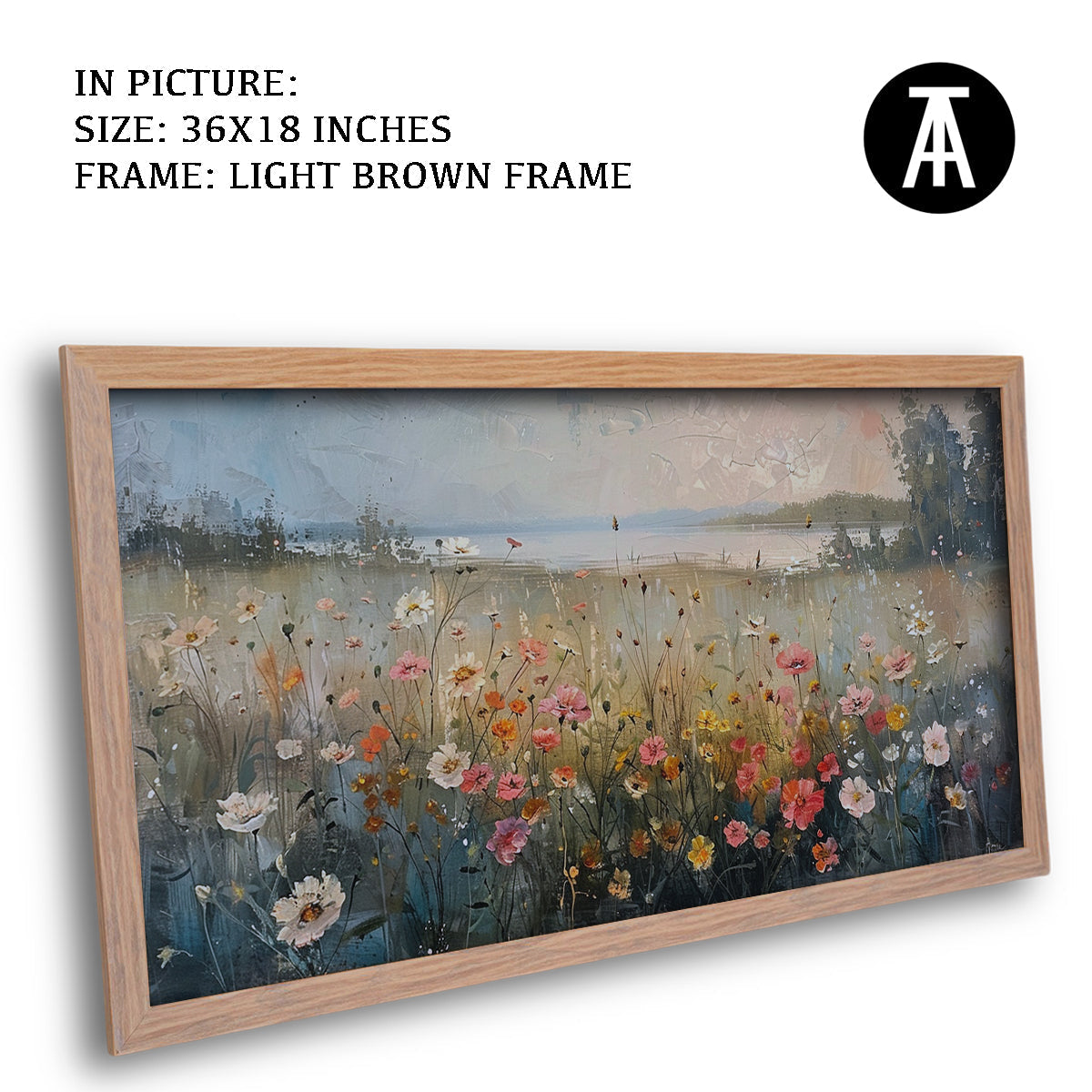 Artwork in Dark Brown Frame