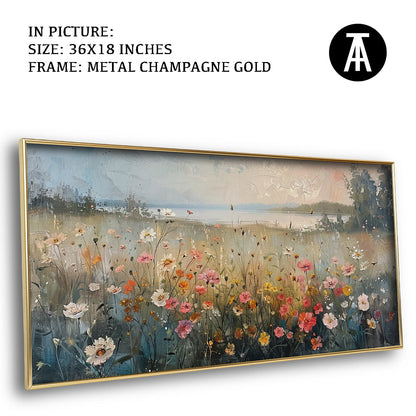 Artwork in Light Brown Frame