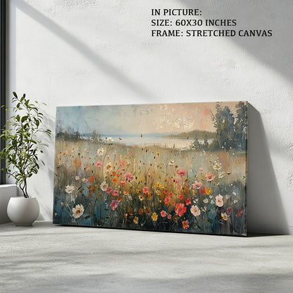 Artwork in Natural Wood Frame