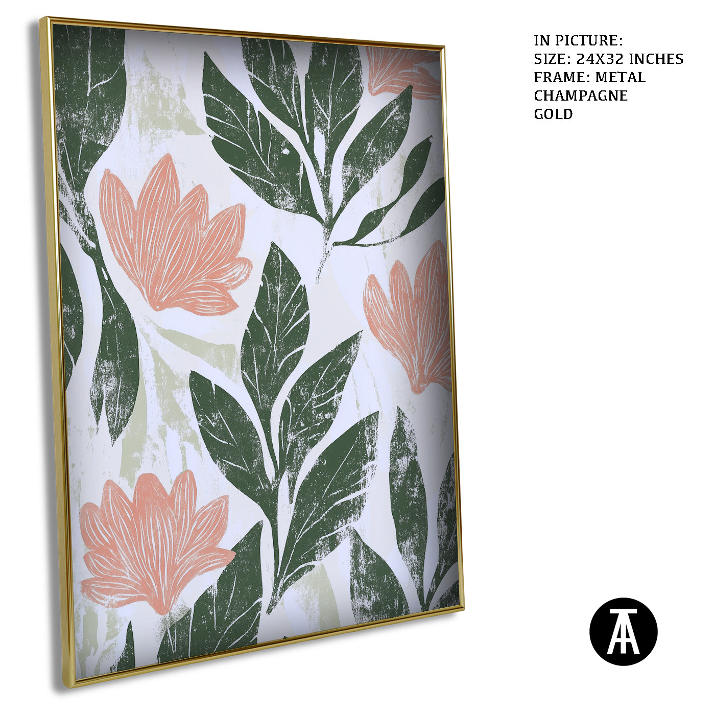 Artwork in Light Brown Frame
