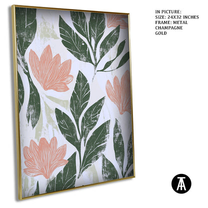 Artwork in Light Brown Frame