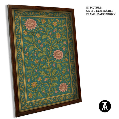Artwork in Dark Brown Frame