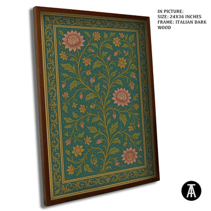 Artwork in Dark Wood Frame