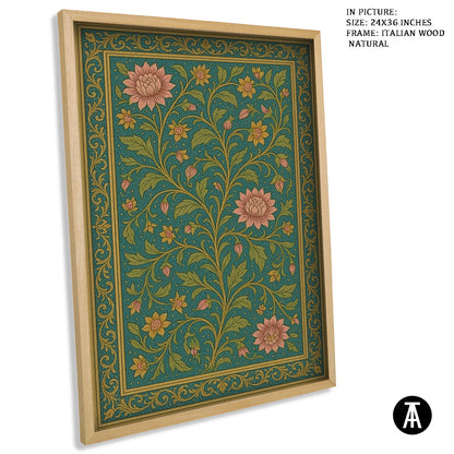 Artwork in Natural Wood Frame