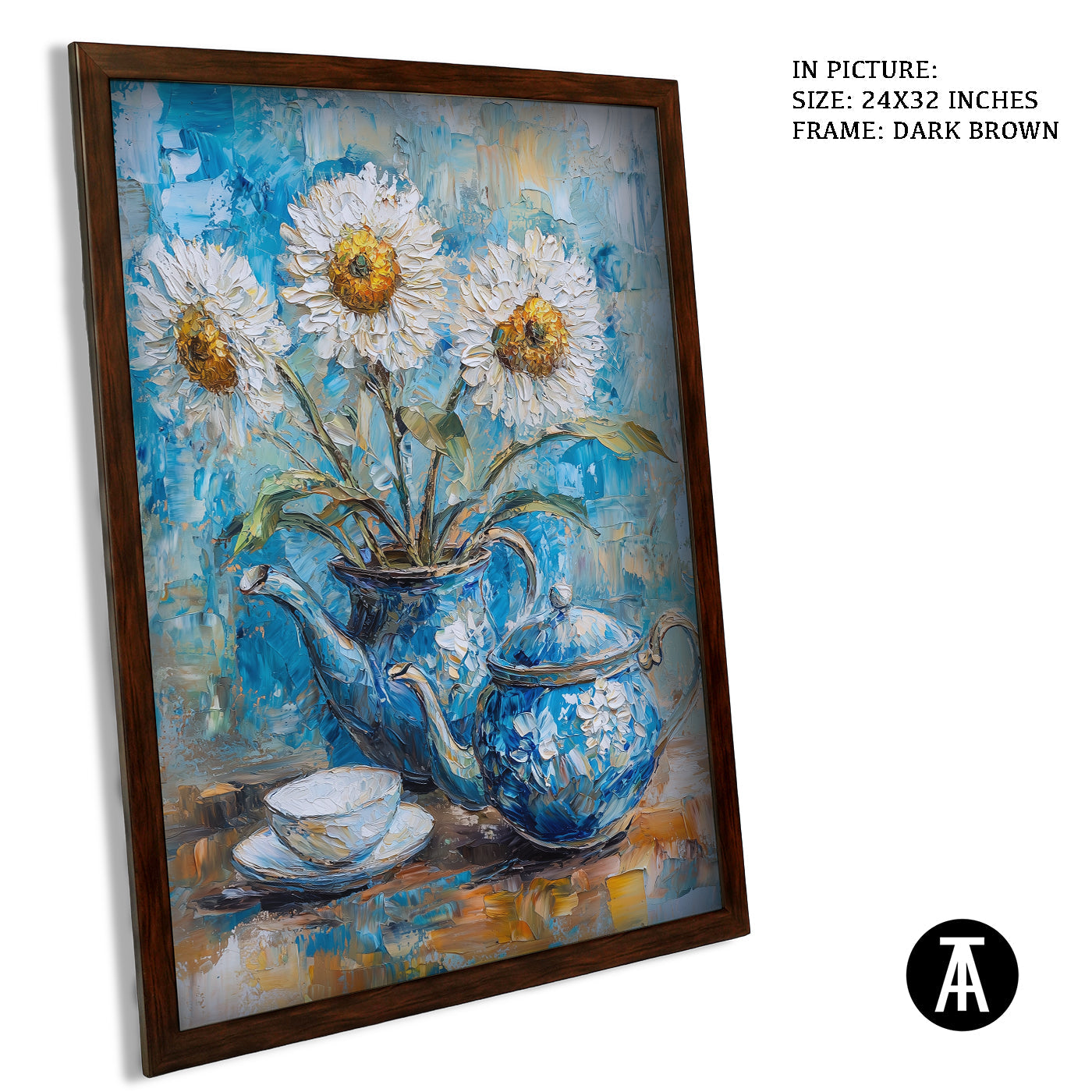 Artwork in Metal Champagne Gold Frame