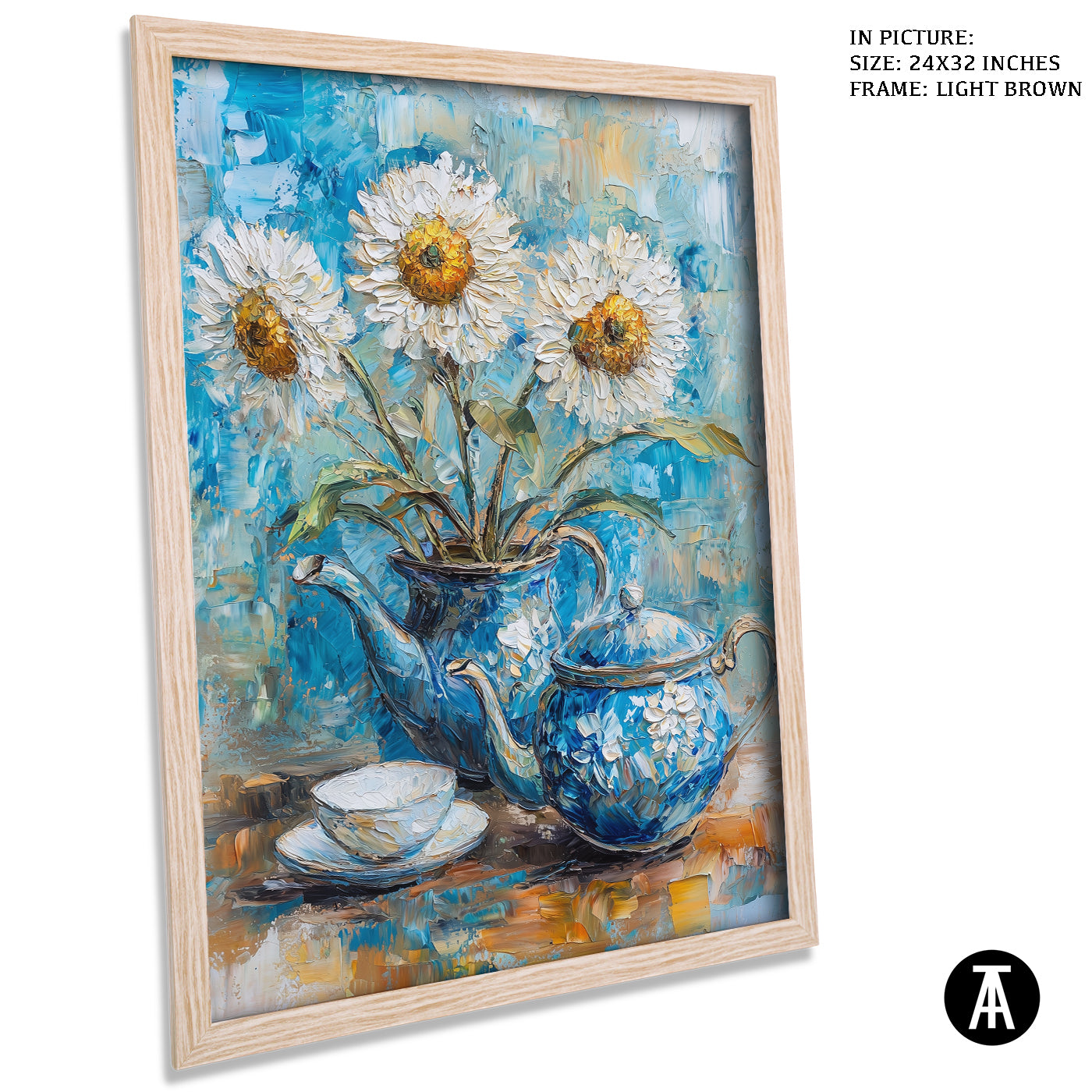 Artwork in Dark Brown Frame