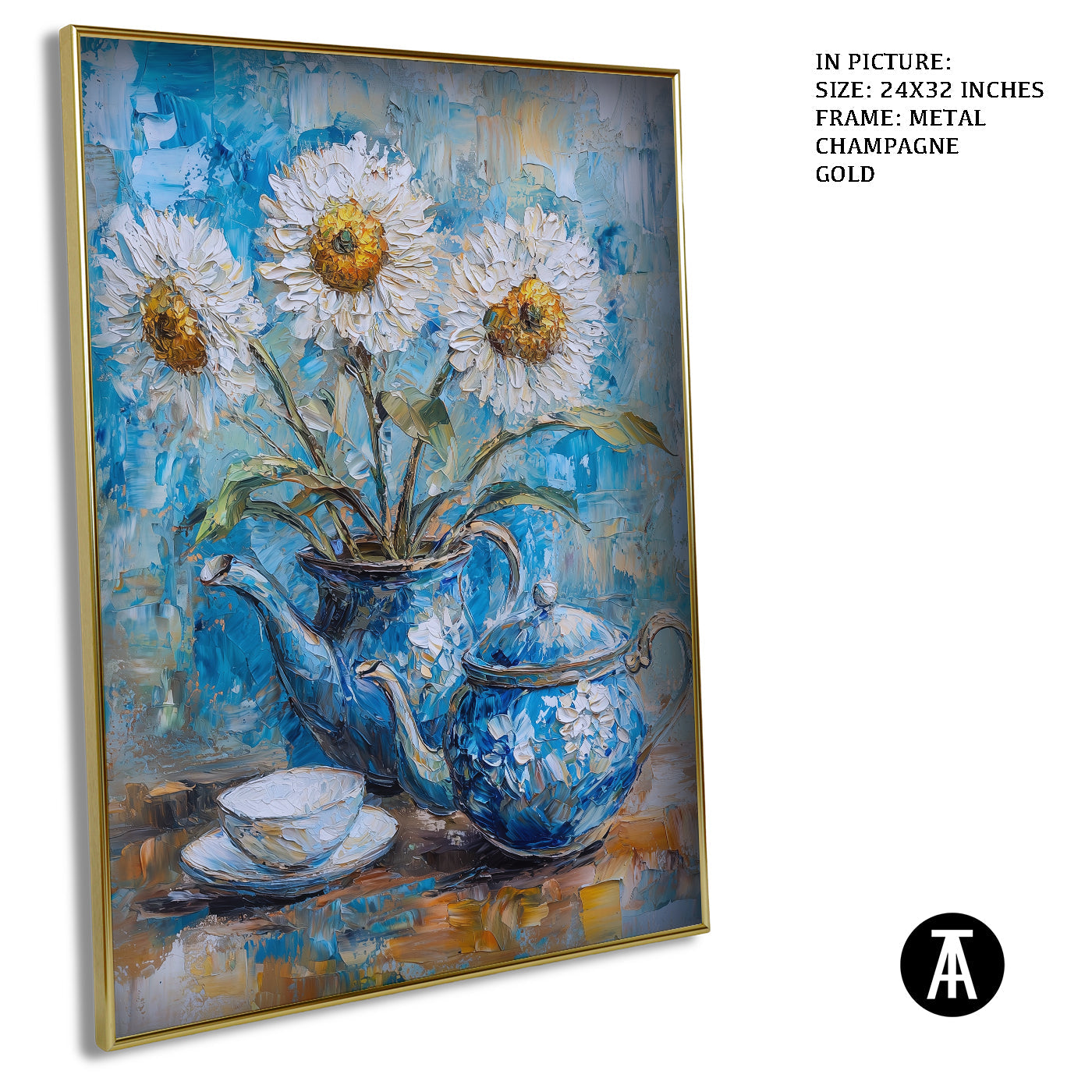 Artwork in Light Brown Frame