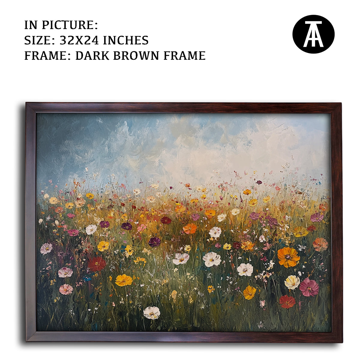 Artwork in Metal Champagne Gold Frame