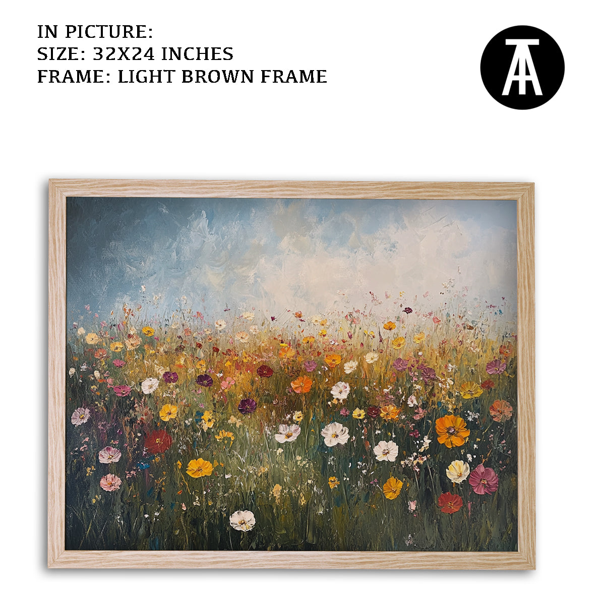 Artwork in Dark Brown Frame