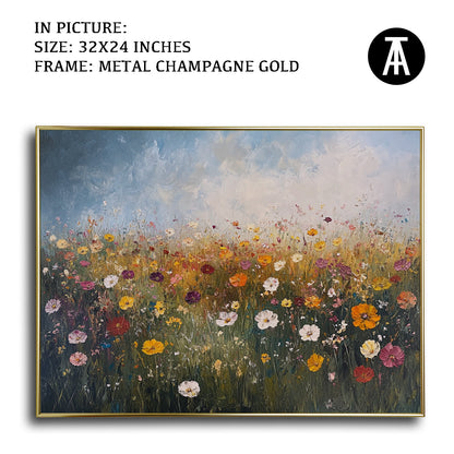 Artwork in Light Brown Frame