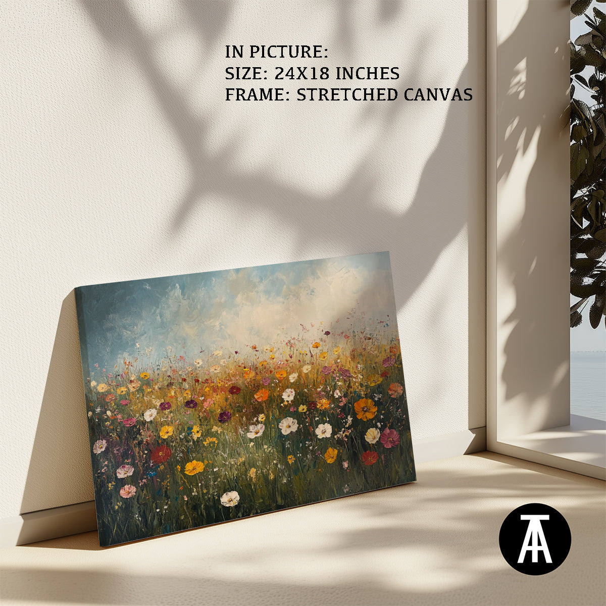 Artwork in Natural Wood Frame