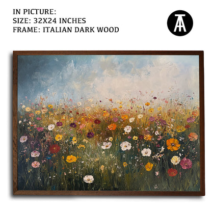 Artwork in Dark Wood Frame
