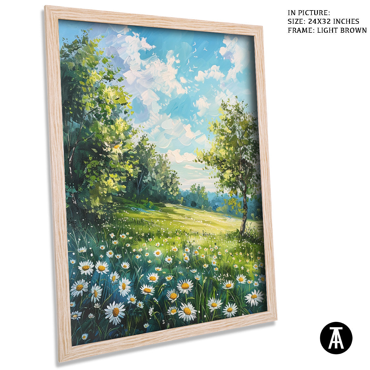 Artwork in Dark Brown Frame