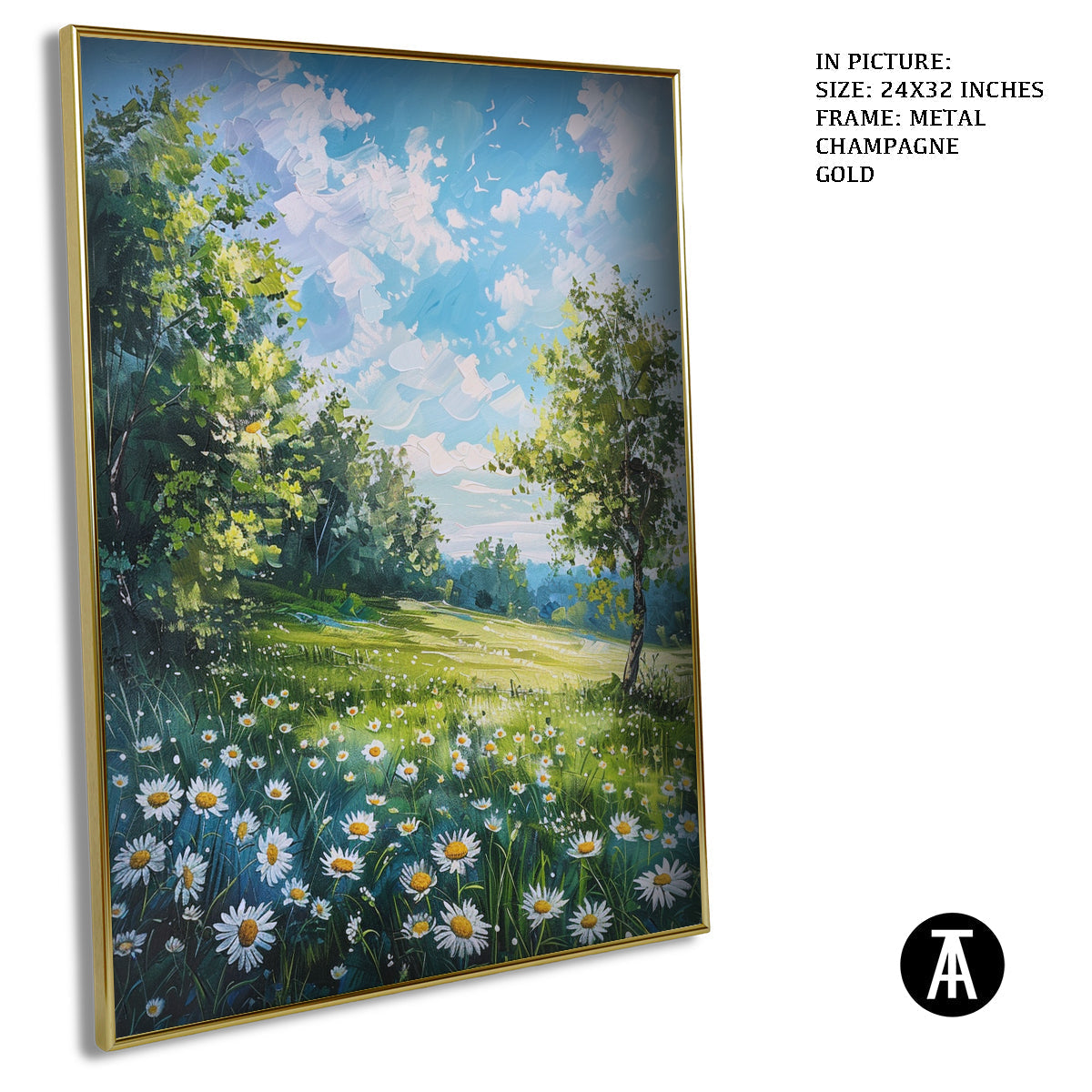 Artwork in Light Brown Frame