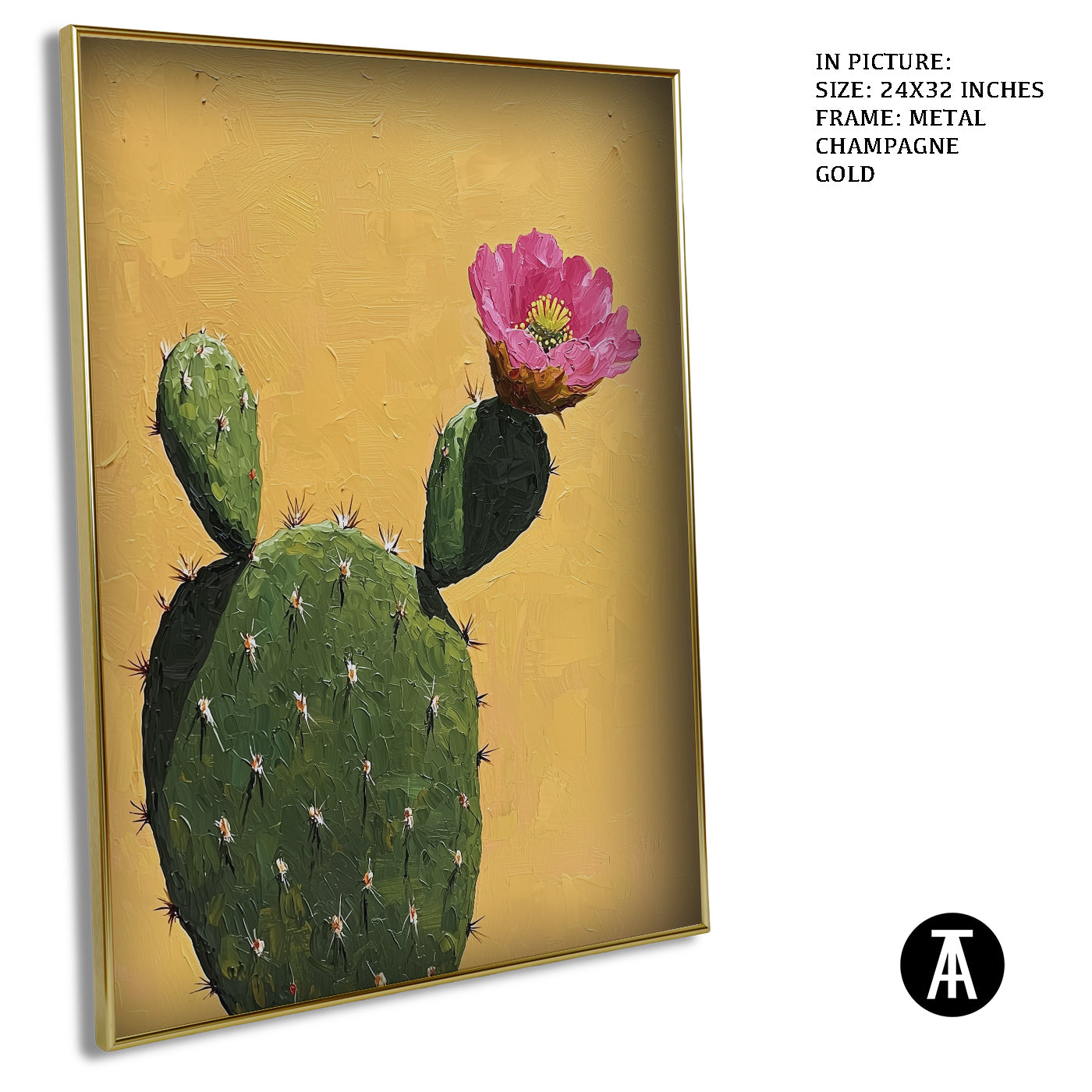 Artwork in Light Brown Frame