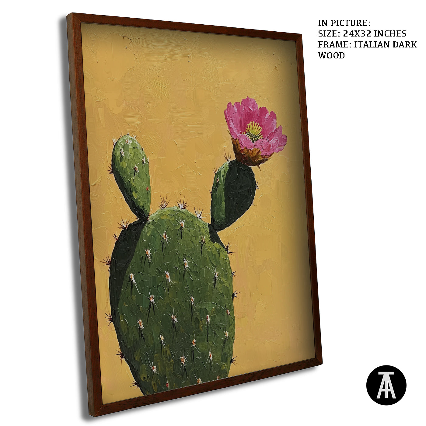 Artwork in Dark Wood Frame