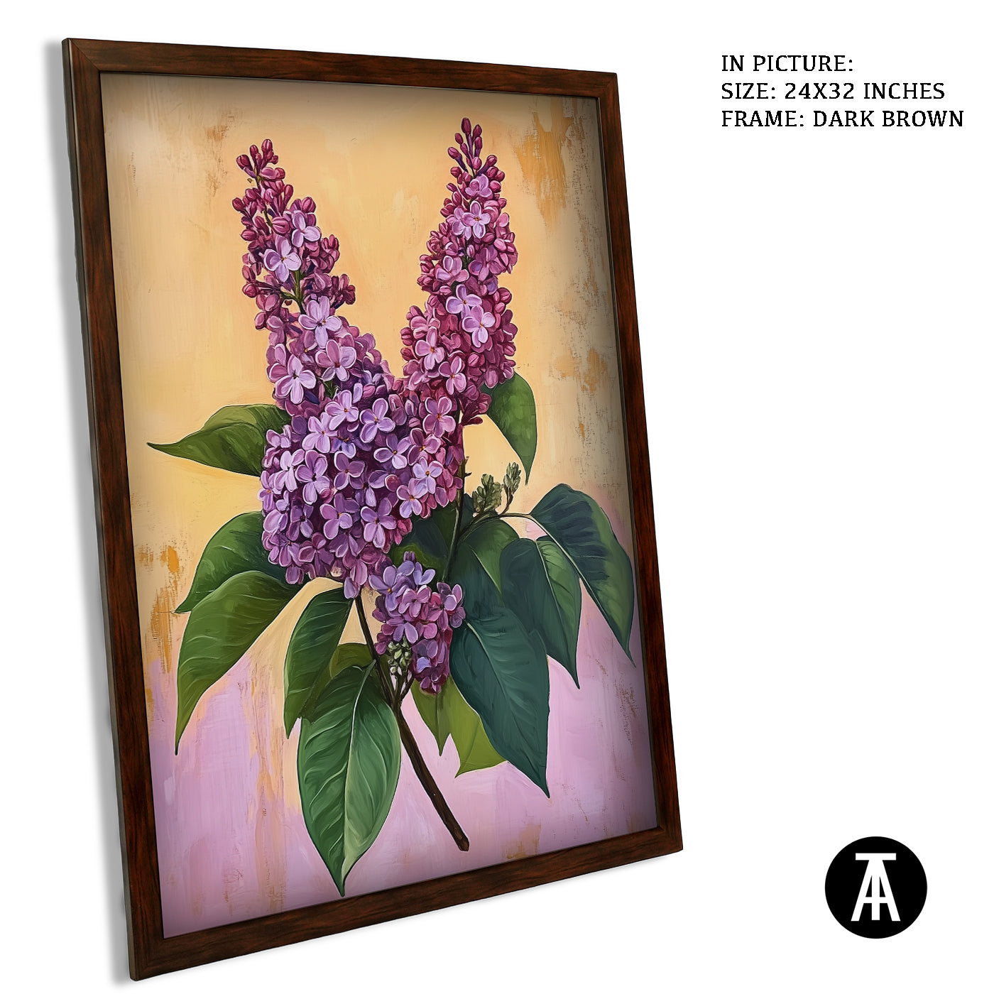 Artwork in Metal Champagne Gold Frame
