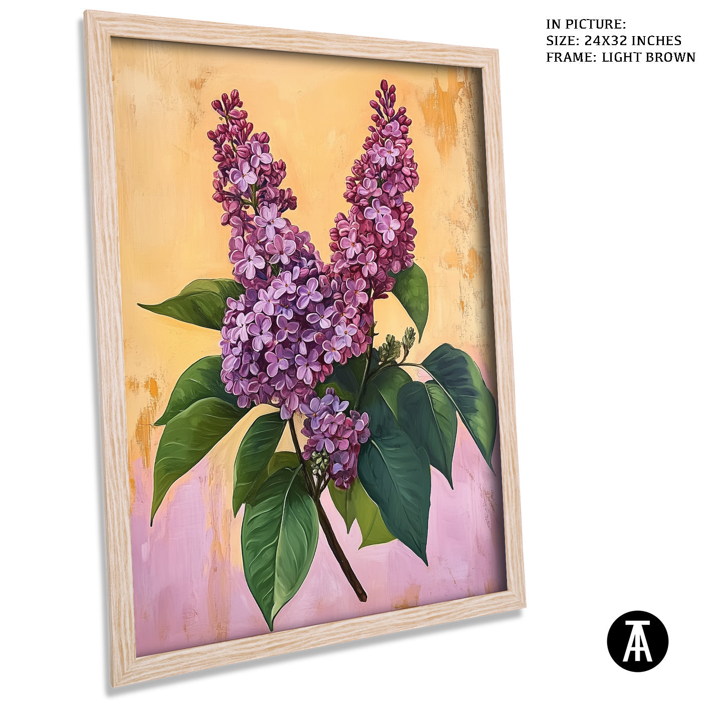 Artwork in Dark Brown Frame