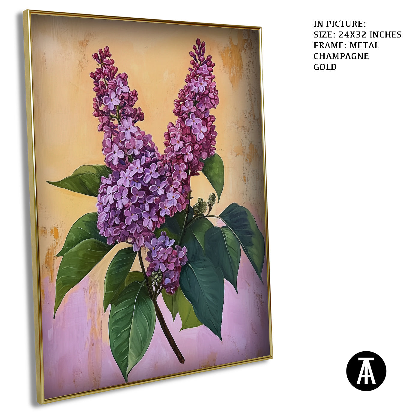 Artwork in Light Brown Frame