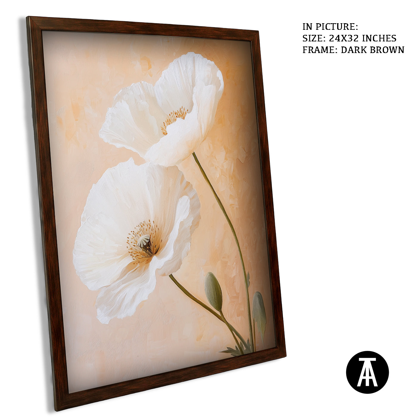 Artwork in Metal Champagne Gold Frame