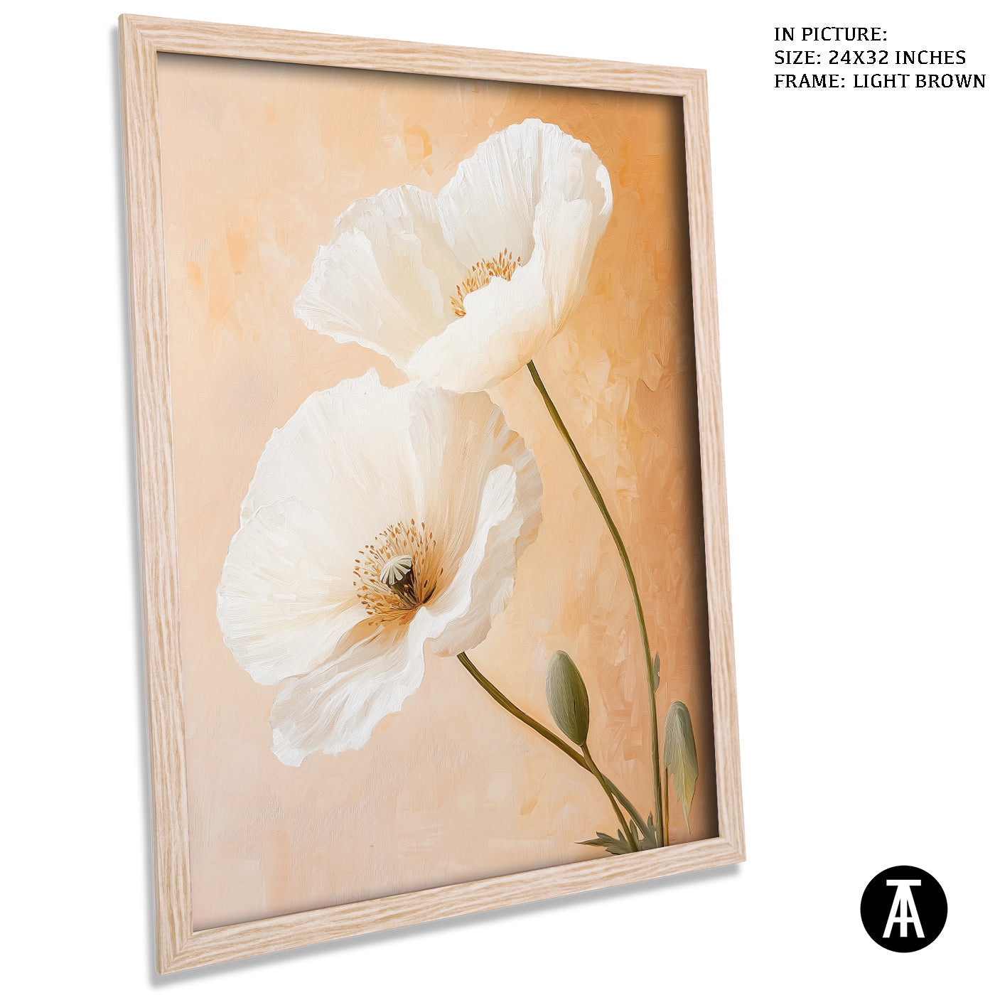 Artwork in Dark Brown Frame