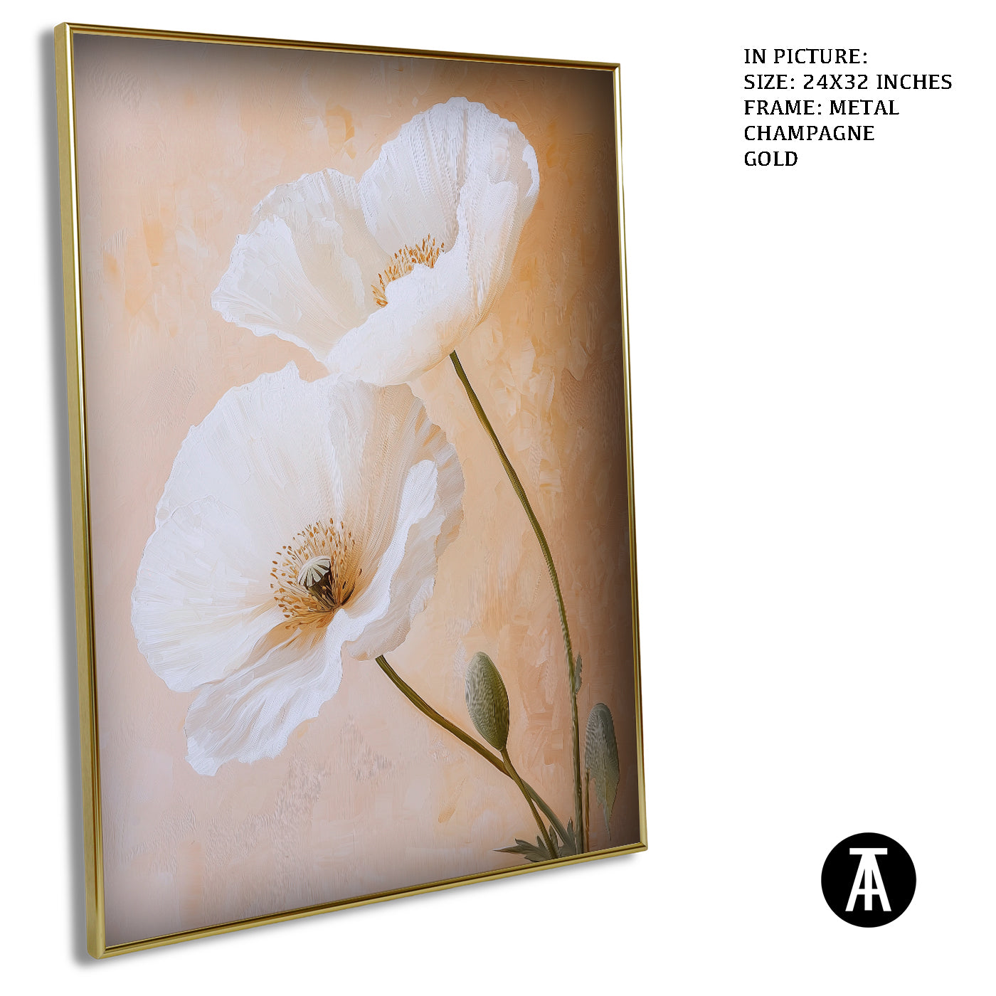 Artwork in Light Brown Frame