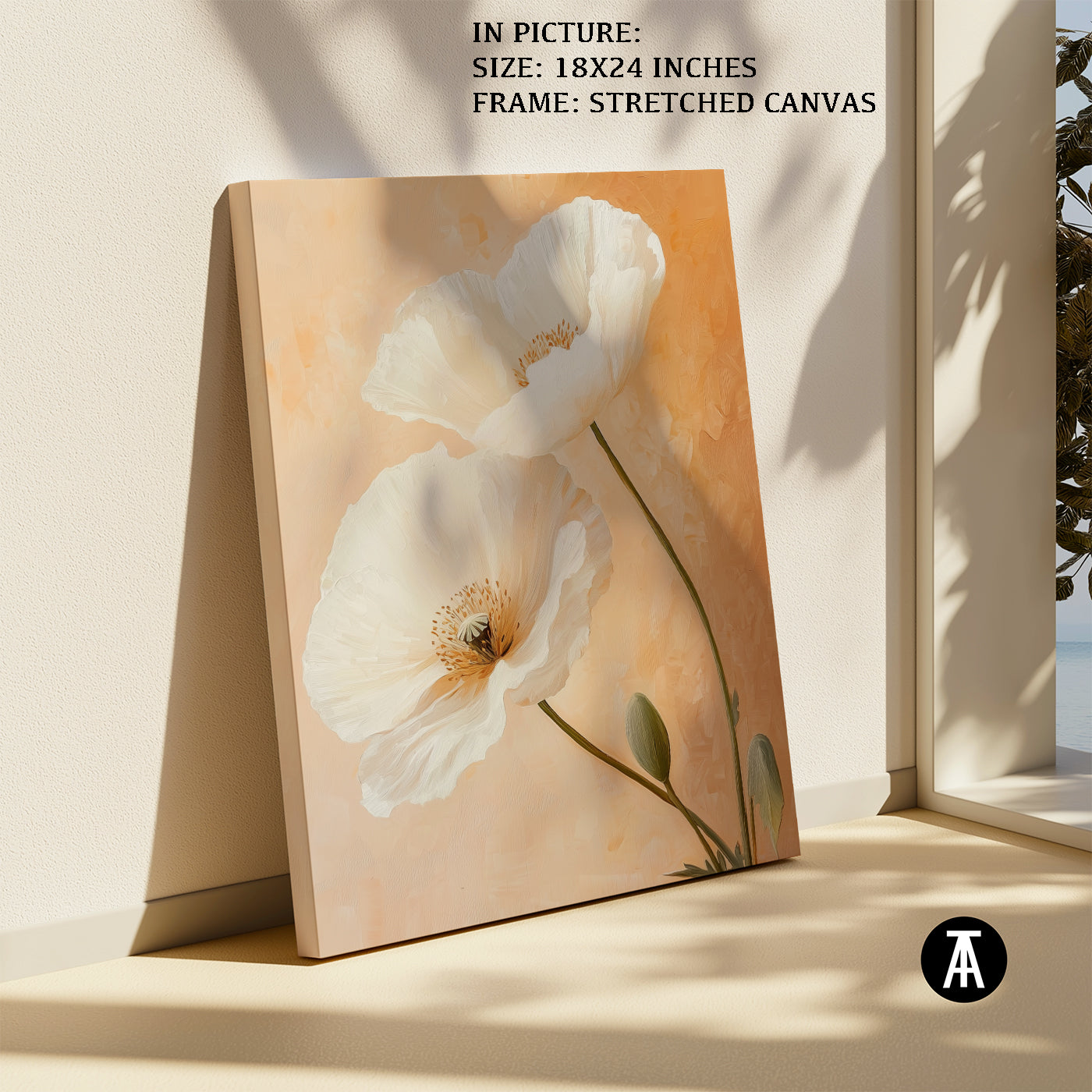 Artwork in Natural Wood Frame