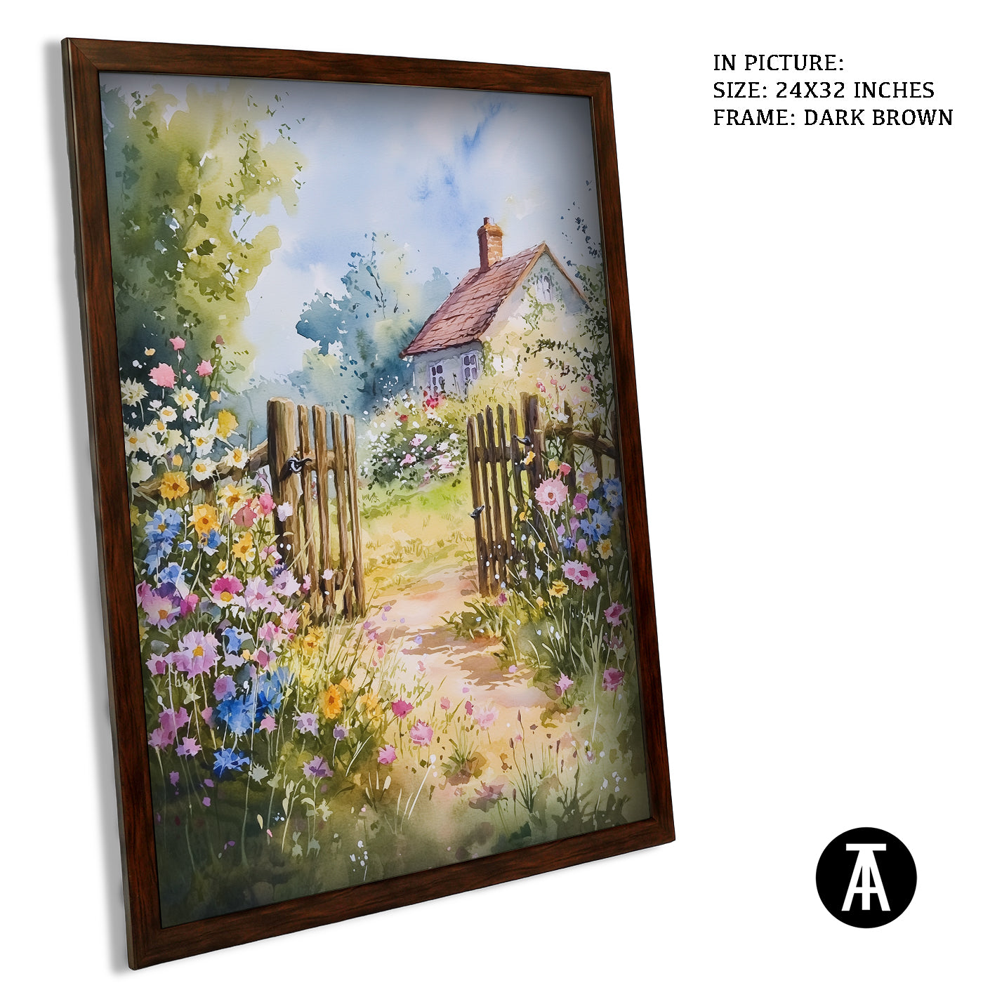 Artwork in Metal Champagne Gold Frame