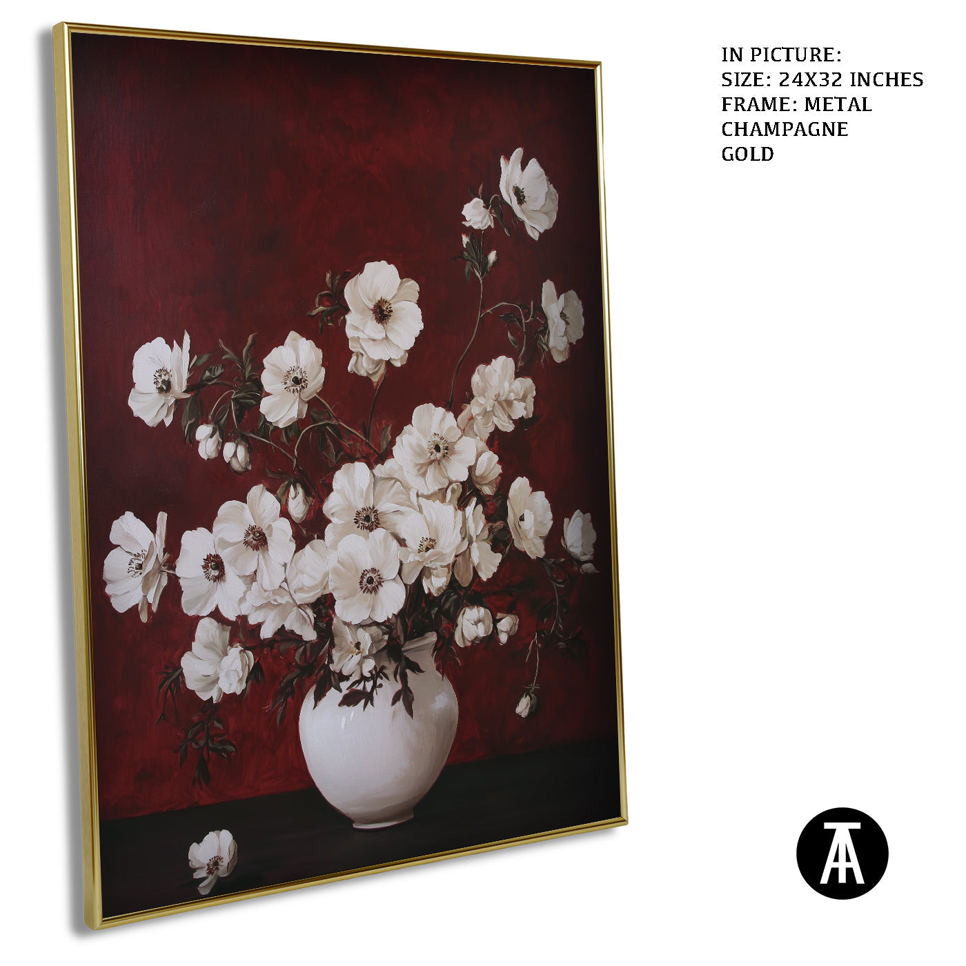 Artwork in Light Brown Frame
